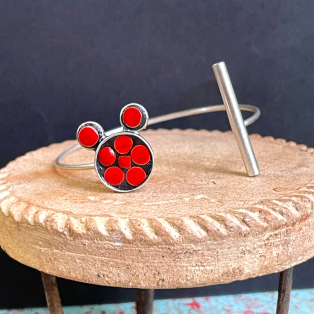 Handmade Mouse-Inspired Bangle Bracelet